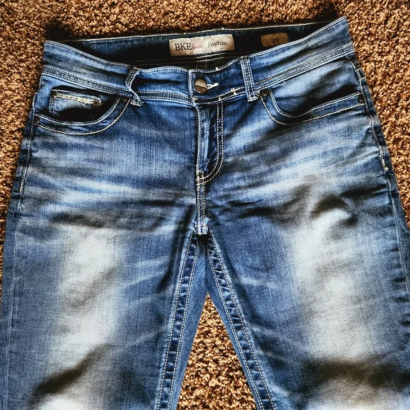 BKE Payton Jeans Mid Rise 29 Measures 34/26 Stone Wash - Picture 5 of 8